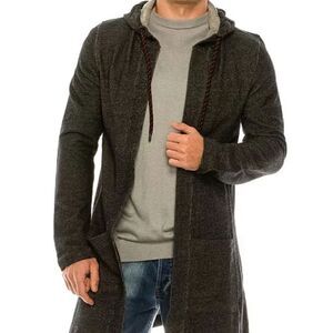 Ron Tomson Open Front Hooded Knit Cardigan Size Small